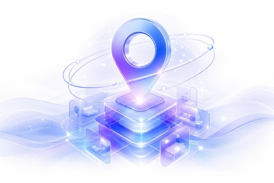 Abstract Rent Your Space network visualization